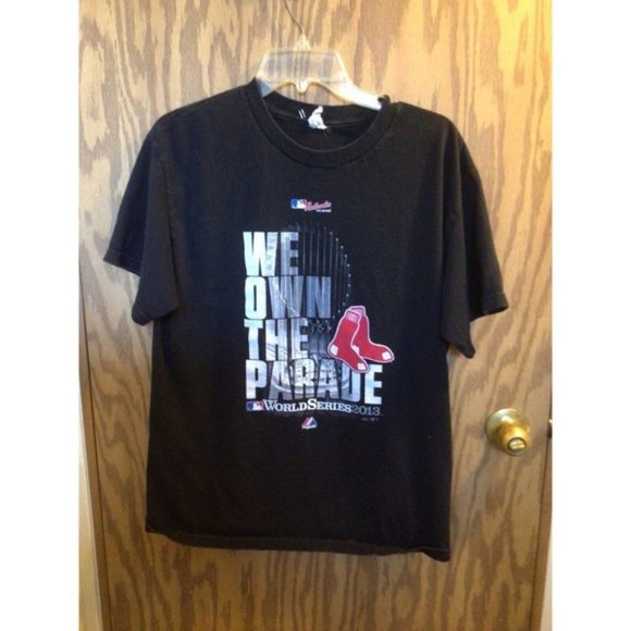 Men’s Vintage L Boston Red Sox T Shirt 13 WORLD SERIES We Own the Parade - Picture 1 of 6